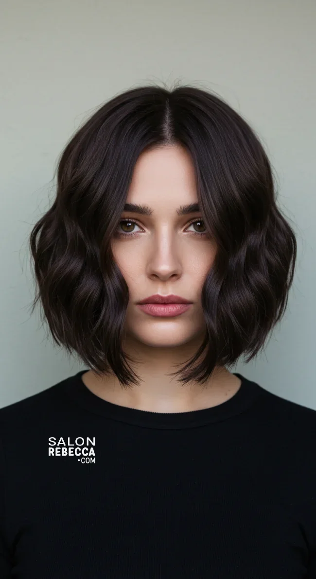 13. Structured Wavy Bob with Layers | 15 Chic Short Hairstyles For Thick Wavy Hair