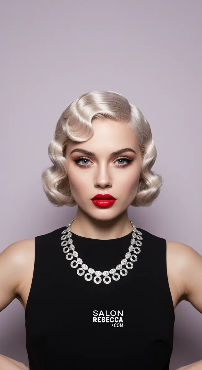 12. Elegant Wavy Finger Waves | 15 Chic Short Hairstyles For Thick Wavy Hair