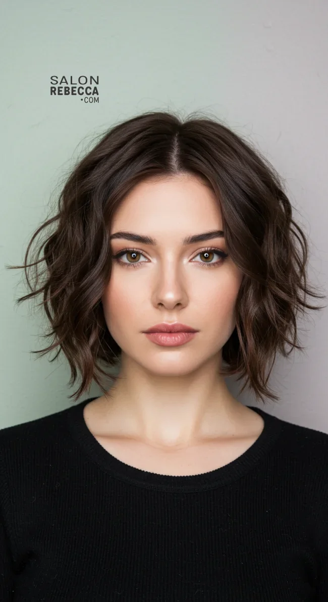 5. Layered Wavy Crop | 15 Chic Short Hairstyles For Thick Wavy Hair