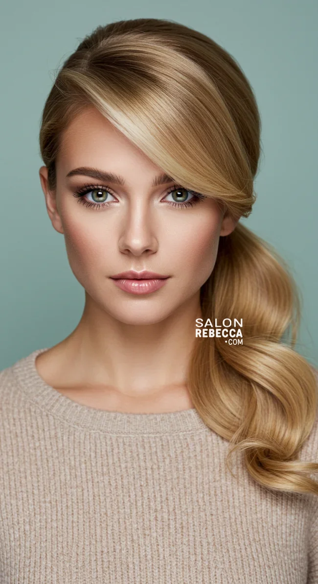 5. Side-Swept Voluminous Ponytail | Ponytail Perfection: Max Volume Boost Hack For Your Ponytail