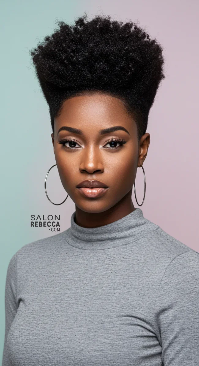 2. High Top Fade | Short Natural Fade Haircuts For Black Women