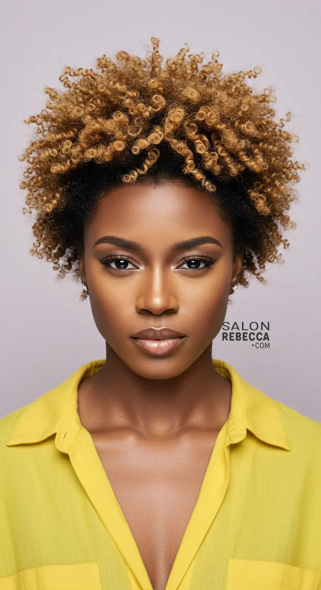 5. Blonde Tapered Fade | Short Natural Fade Haircuts For Black Women