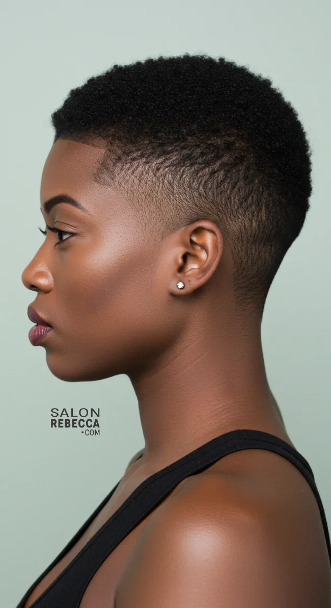 3. Tapered Buzz Cut | Short Natural Fade Haircuts For Black Women