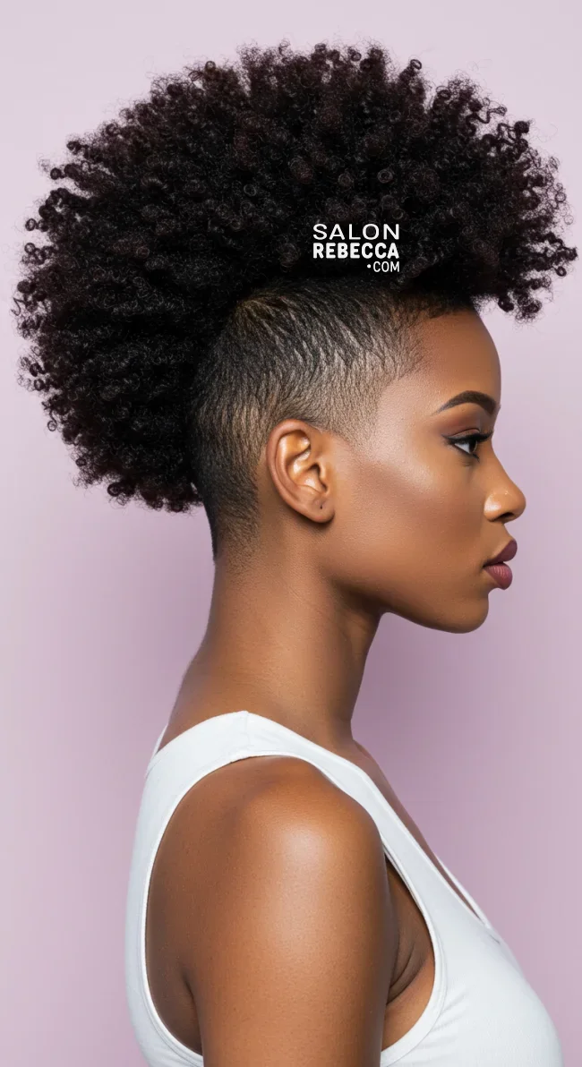 7. Mohawk Fade | Short Natural Fade Haircuts For Black Women