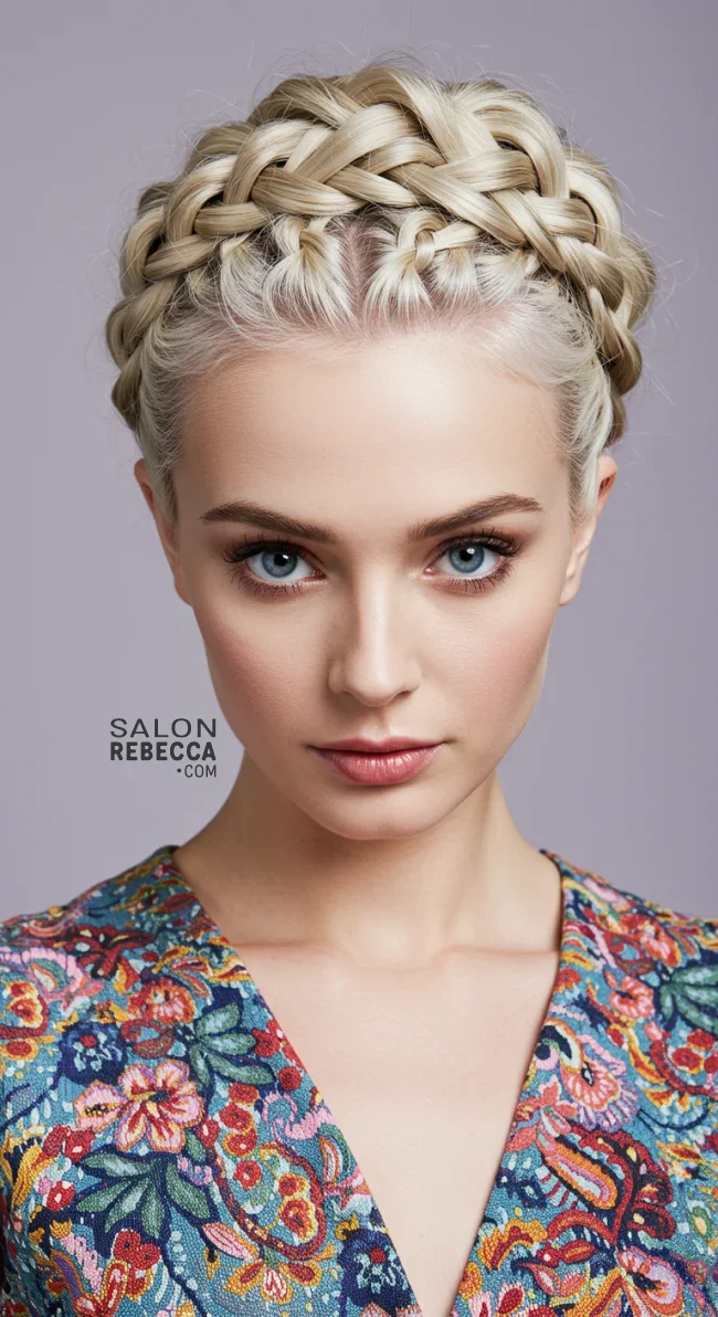 6. Crown Braid | 15 Easy Braided Hairstyles Anyone Can Master