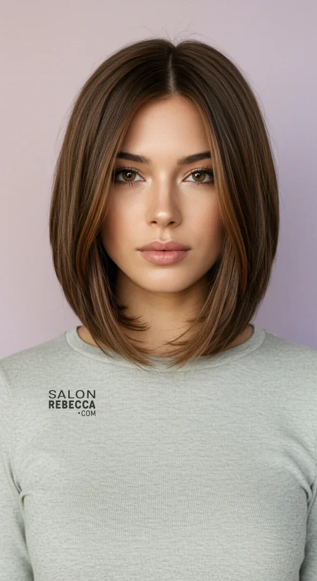 10. Layered Lob | Brunette Beauty: Unveiling The Trendiest Brown Hairstyles Of The Season