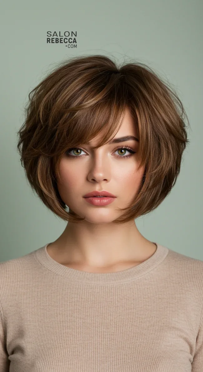 4. Voluminous Feathered Bob | 8 Unique Short Fluffy Haircuts For A Fresh &Amp; Youthful Style