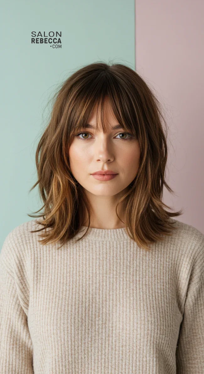 10. Wispy Bangs with Layers | Top Volume-Boosting Haircuts For Thin Hair