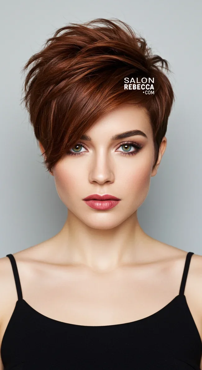 3. Pixie Cut with Side-Swept Bangs | Top Volume-Boosting Haircuts For Thin Hair