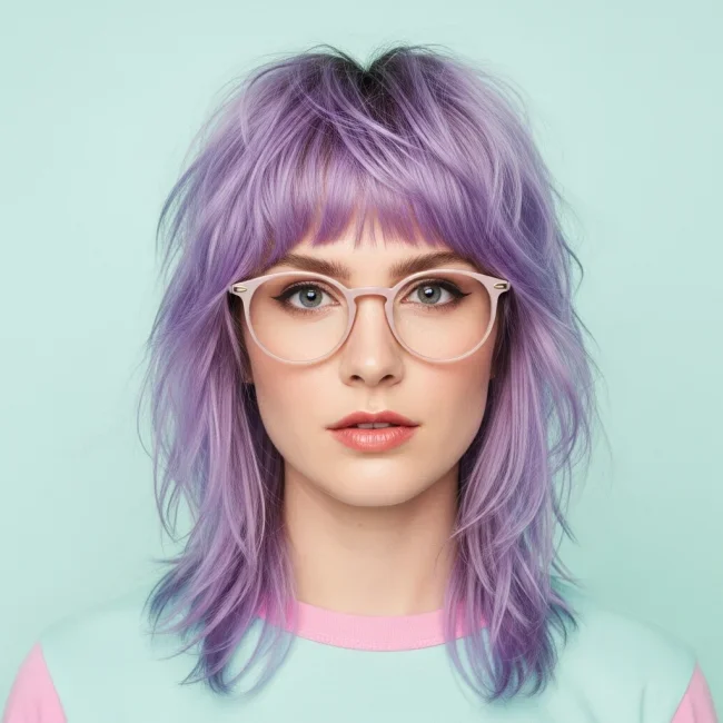 7. Soft Lilac Tapered Shag | Short Vs. Long Shag: 10 Haircut Ideas For Every Hair Length
