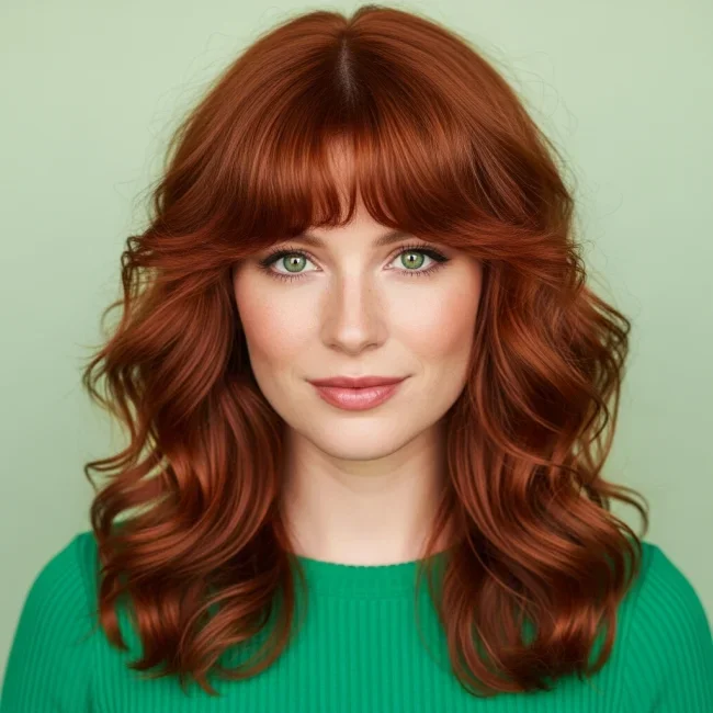4. Copper Ginger Mermaid Shag | Short Vs. Long Shag: 10 Haircut Ideas For Every Hair Length