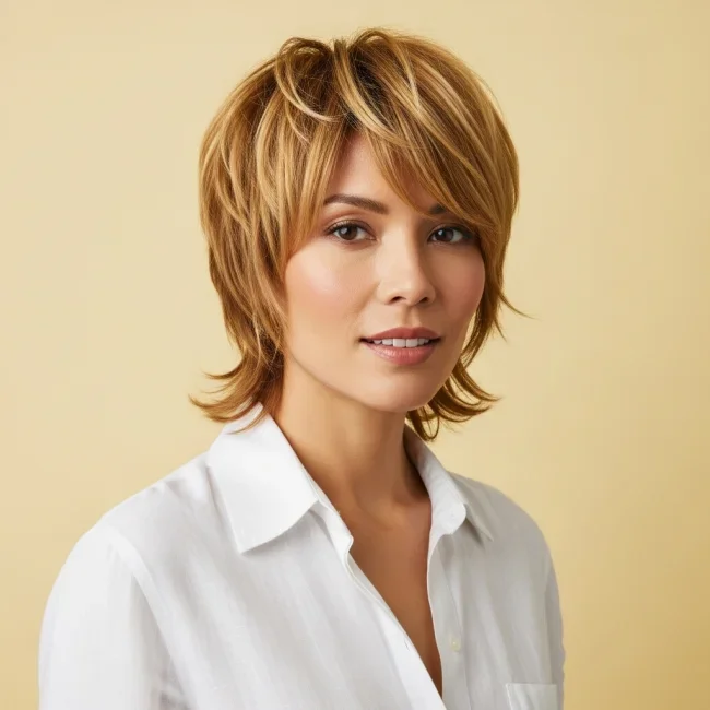 3. Honey Blonde Pixie Shag | Short Vs. Long Shag: 10 Haircut Ideas For Every Hair Length