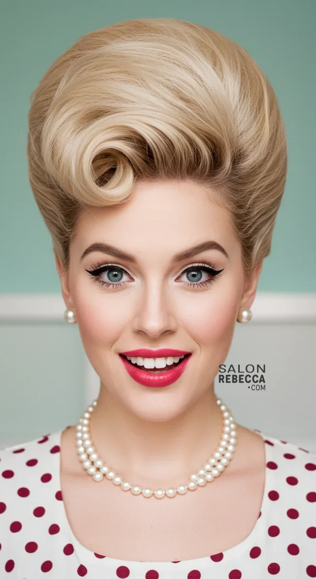 15. Voluminous Beehive | Chic And Timeless Updo Hairstyles: Elevate Your Look With These Stunning Updos