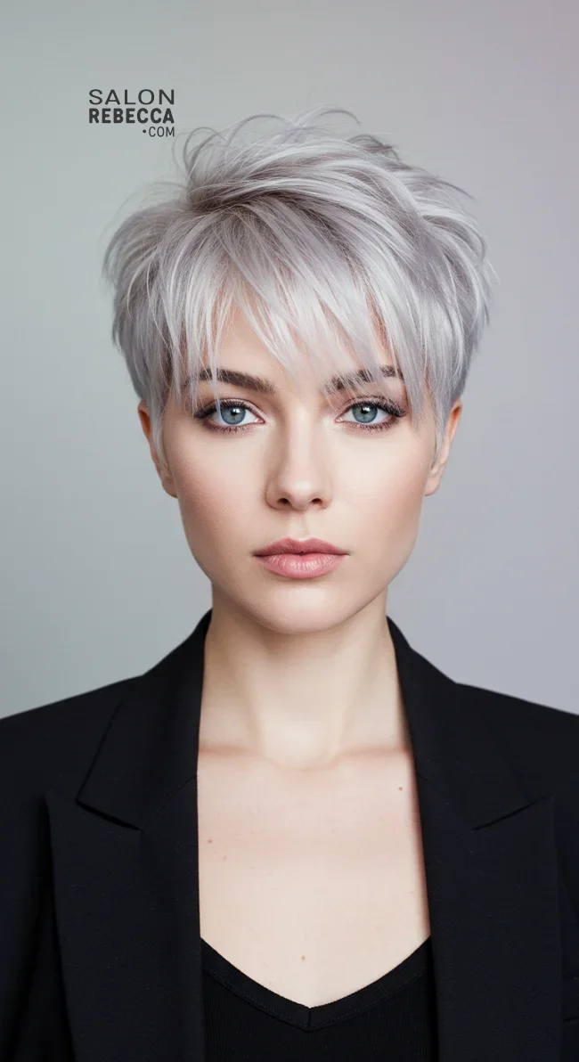 4. Pixie Cut with Soft Fringed Bangs | 10 Jaw-Dropping Ideas Of Haircuts For Oval Faces With Bangs