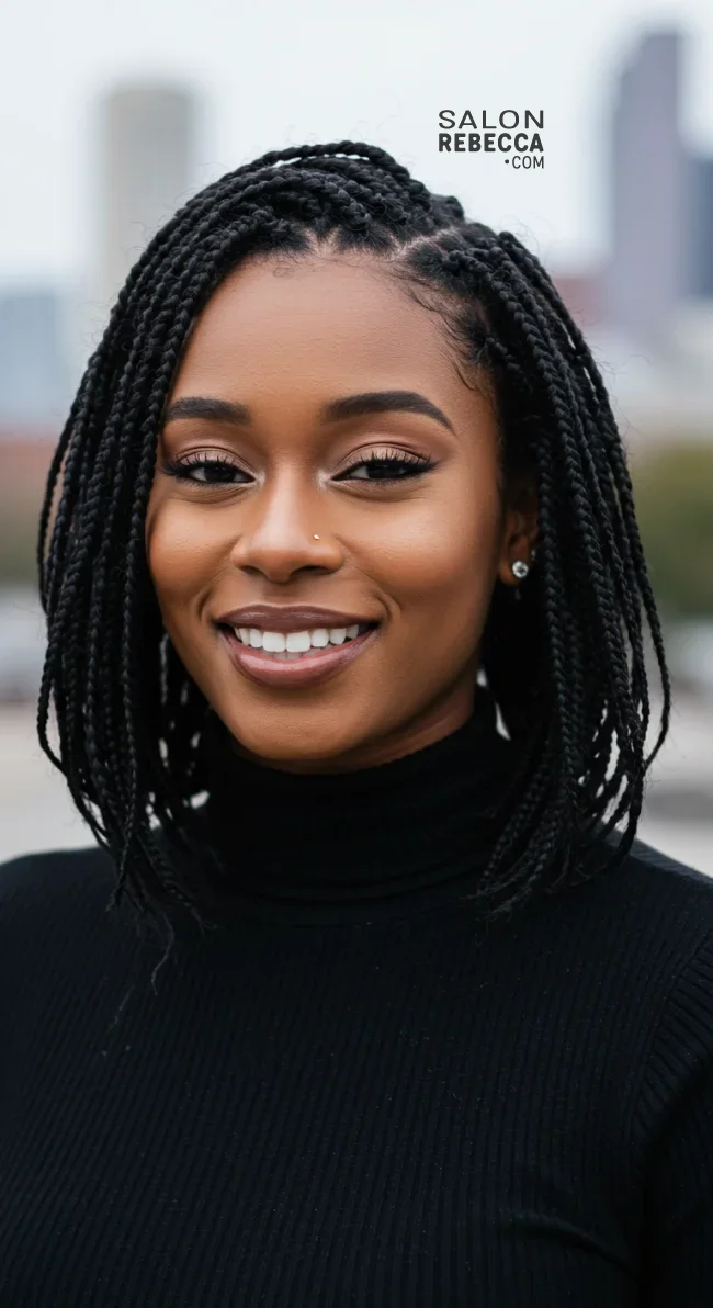 3. Bob-Length Box Braids | Box Braids Hairstyle: A Timeless Elegance In Modern Fashion
