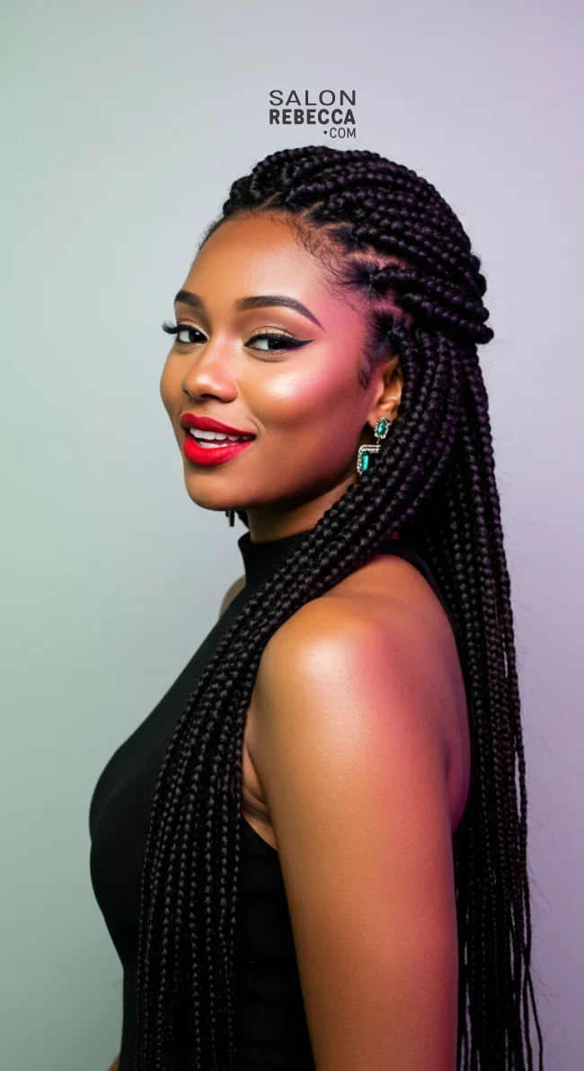 11. Jumbo Box Braids | Box Braids Hairstyle: A Timeless Elegance In Modern Fashion