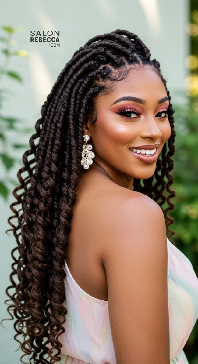 6. Box Braids with Curled Ends | Box Braids Hairstyle: A Timeless Elegance In Modern Fashion