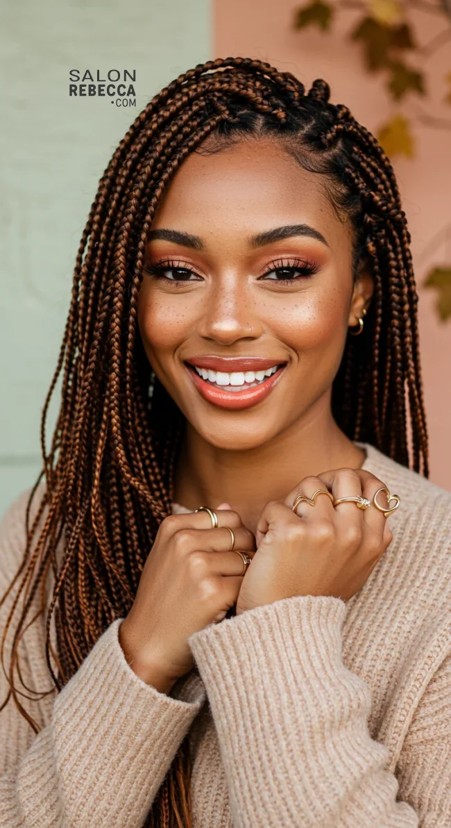 12. Box Braids with Highlights | Box Braids Hairstyle: A Timeless Elegance In Modern Fashion