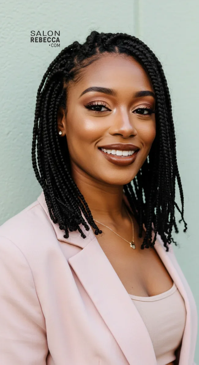 10. Medium-Length Box Braids | Box Braids Hairstyle: A Timeless Elegance In Modern Fashion