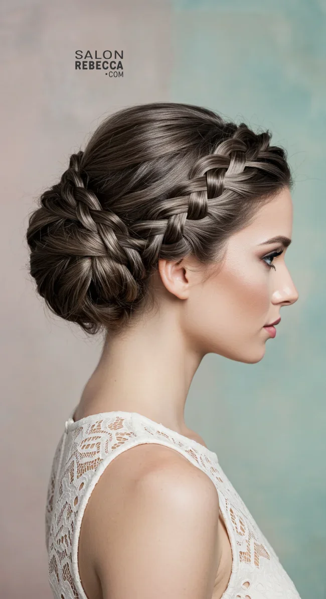11. Dutch Braid Updo | Fantastic Prom And Wedding Ball Hairstyles