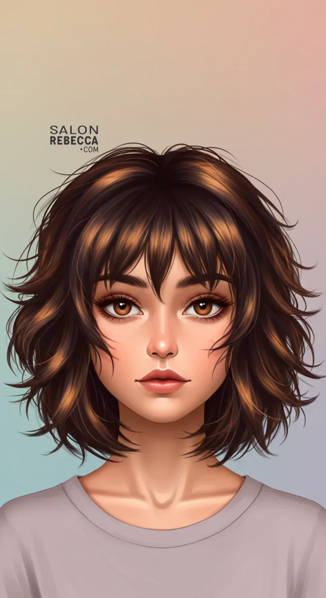 10. Shoulder-Length Shag with Wispy Bangs | Best Teen Hairstyles: Trendy Looks For Teenagers