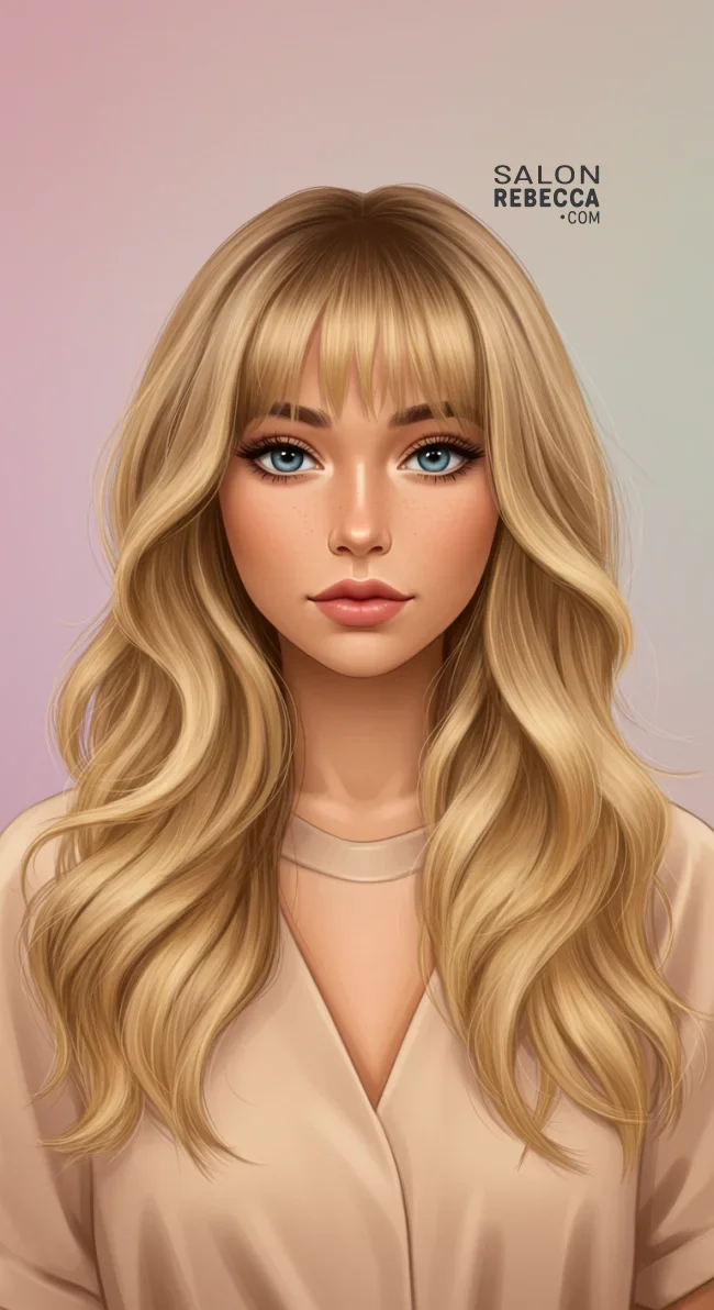 2. Curtain Bangs with Soft Waves | Best Teen Hairstyles: Trendy Looks For Teenagers