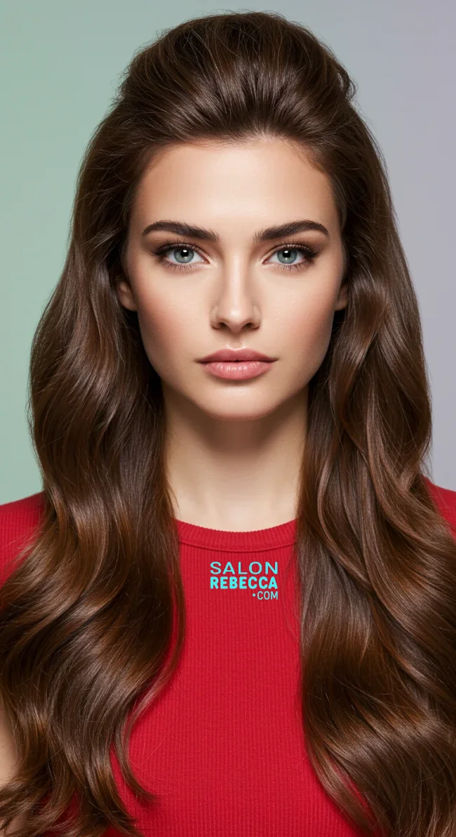 11. Half-Up, Half-Down with Teased Crown | Gorgeous Hairstyles That Make Thin Hair Look Thicker And Voluminous