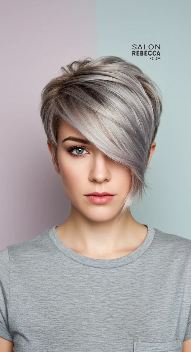 13. Side-Swept Pixie with Volume | Gorgeous Hairstyles That Make Thin Hair Look Thicker And Voluminous