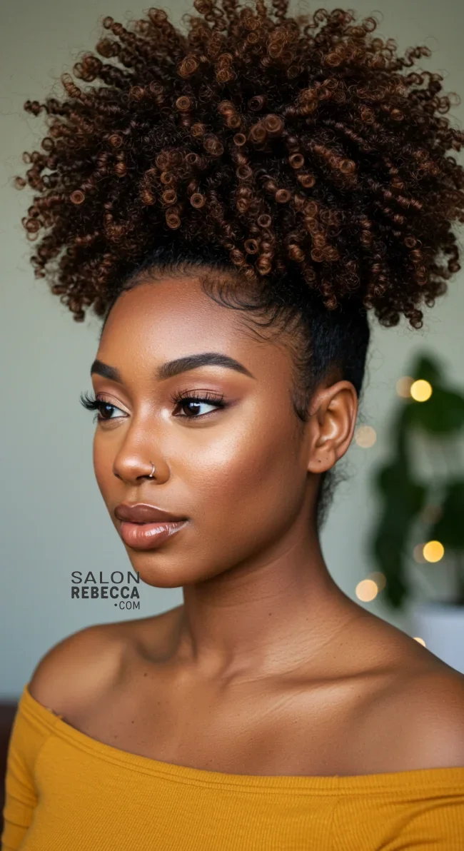 3. Afro Puff Ponytail | Cute Ponytail Hairstyles For Black Girls: Embrace Your Natural Beauty