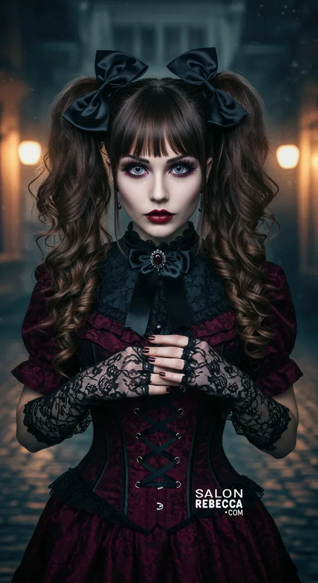 6. Gothic Lolita Pigtails | Easy Halloween Hairstyles Tutorials To Complete Your Costume