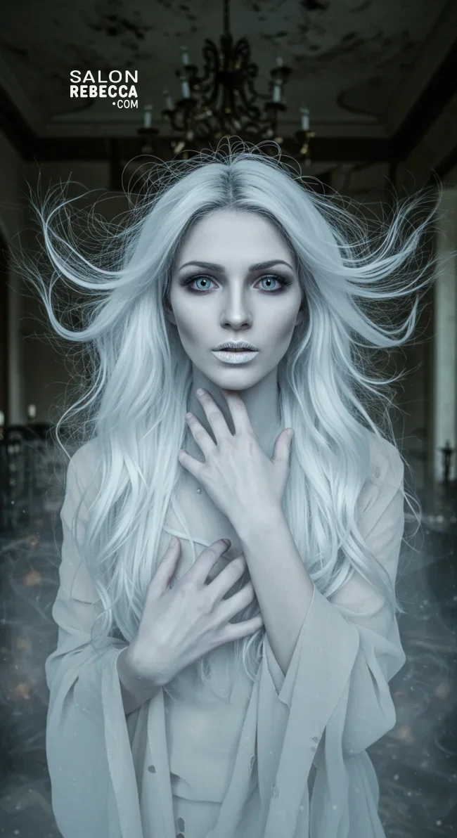 9. Ghostly White Hair | Easy Halloween Hairstyles Tutorials To Complete Your Costume