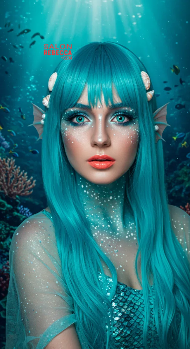 8. Mermaid Waves with Seashell Clips | Easy Halloween Hairstyles Tutorials To Complete Your Costume