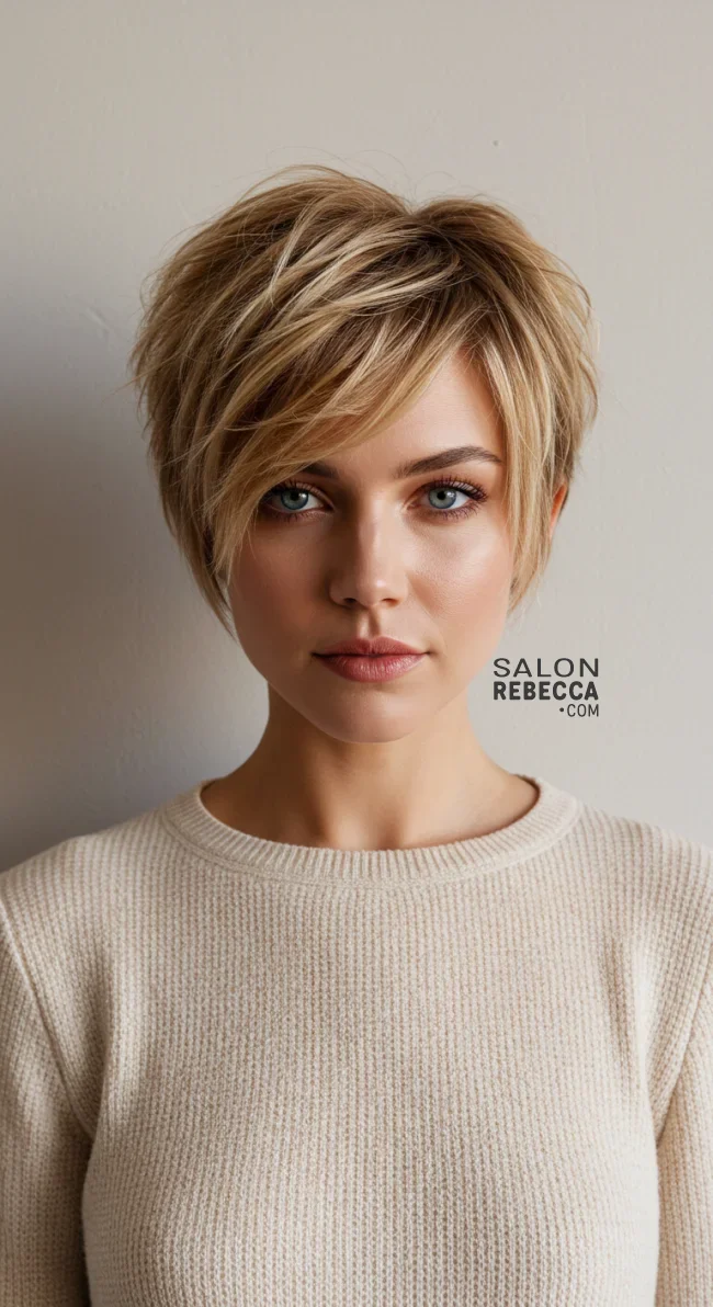 3. Layered Crop Cut | 10 Ritzy Female Looks With Short Haircuts For Oval Faces
