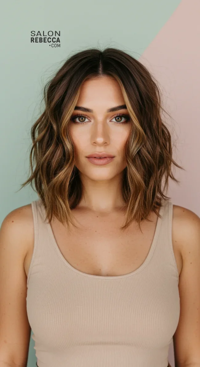 5. Wavy Lob (Long Bob) | 10 Ritzy Female Looks With Short Haircuts For Oval Faces