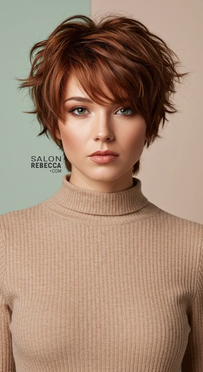 9. Textured Shag Cut | 10 Ritzy Female Looks With Short Haircuts For Oval Faces