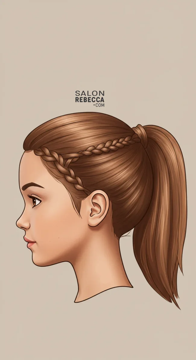 1. Simple Ponytail with a Twist | 9 Cute And Easy Kids Hairstyles For Girls