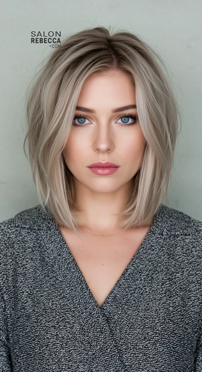 3. Layered Ash Blonde Lob | Hot Looks With Ash Blonde Hair And Styling Tips