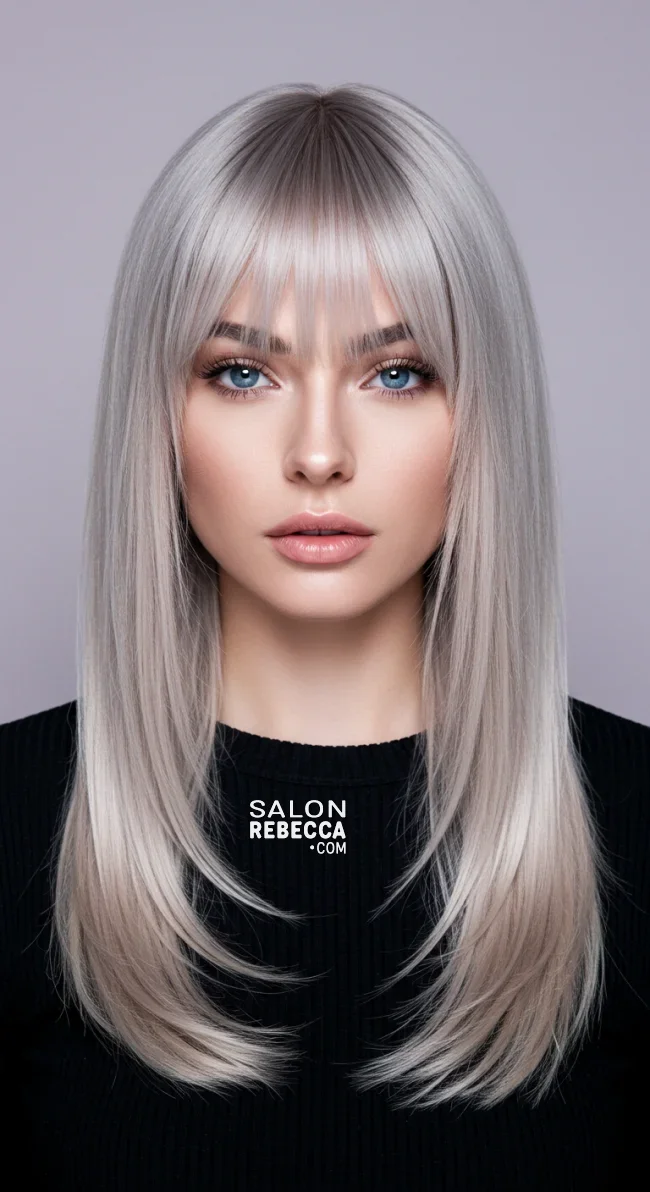 6. Ash Blonde Curtain Bangs | Hot Looks With Ash Blonde Hair And Styling Tips