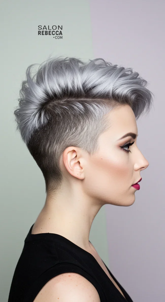 6. Silver Undercut Pixie | Embrace The Elegance Of Short Gray Hairstyles - Chic And Timeless