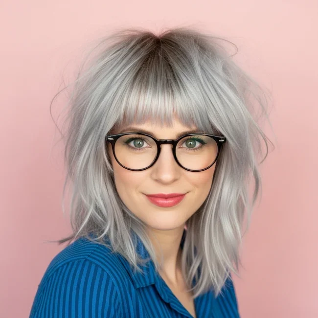 9. Cool Ash Textured Shag | Hot Looks With Ash Blonde Hair And Styling Tips