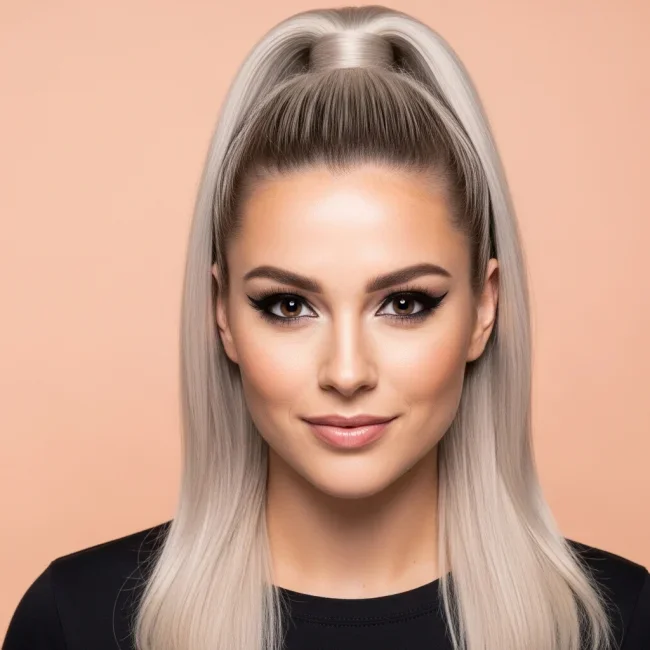 8. Pearl Ash Sleek High Pony | Hot Looks With Ash Blonde Hair And Styling Tips