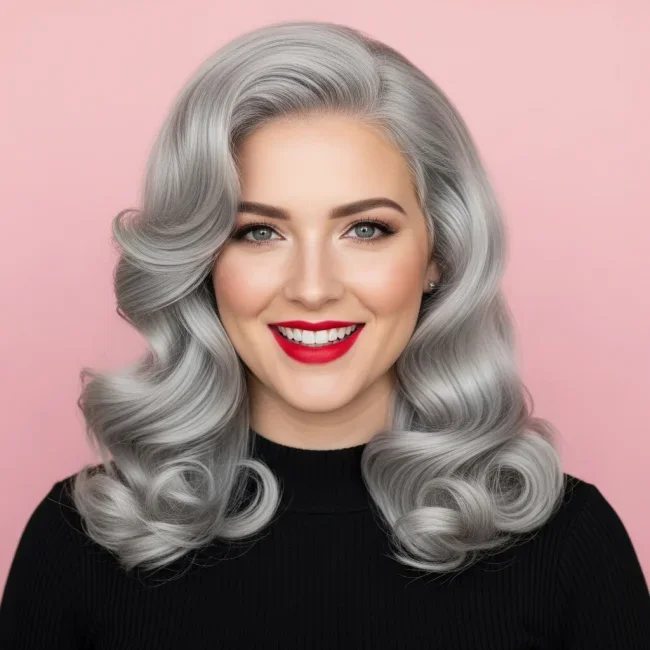 3. Silver-Ash Hollywood Waves | Hot Looks With Ash Blonde Hair And Styling Tips