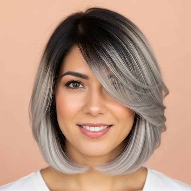 2. Smoky Ash Shadow Root Lob | Hot Looks With Ash Blonde Hair And Styling Tips
