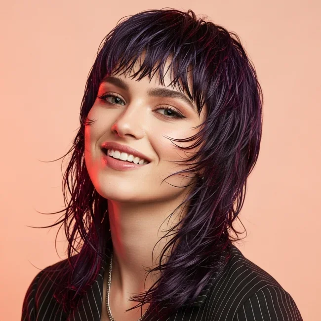 9. Wet-Look Grunge Shag | 10 Modern Shag Haircuts That Are Taking Over 2026