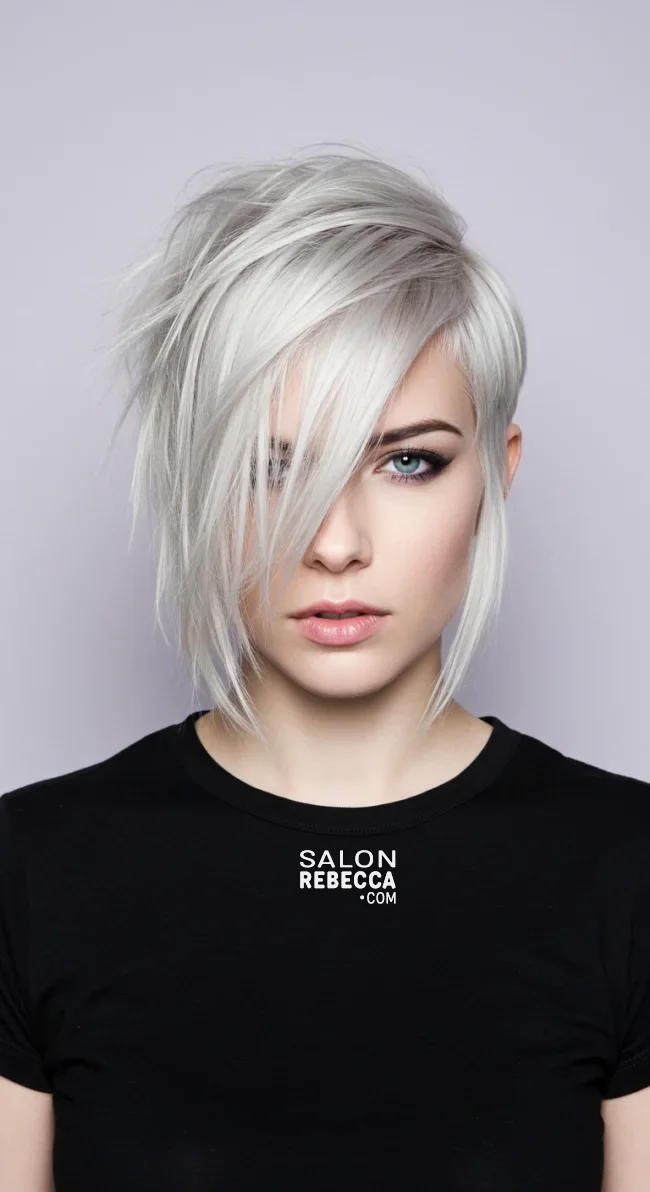 14. Modern Pixie-Inspired Medium with Long Bangs | 15 Low-Maintenance Medium-Length Hairstyles With Bangs