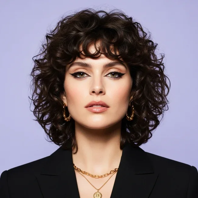 5. Defined Ringlet Fringe Shag | Curly Shag Haircuts: 10 Hairstyles To Embrace Your Natural Texture