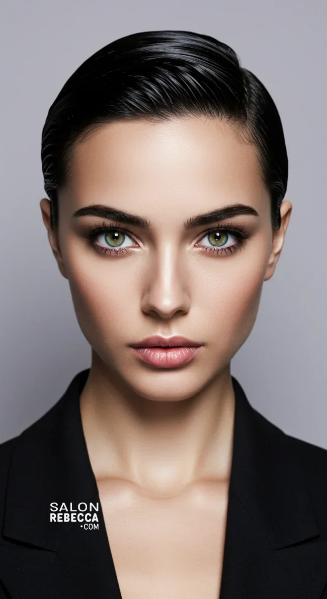 15. Slicked-Back Short Hair | 15 Hottest Short Haircuts For Women In 2025