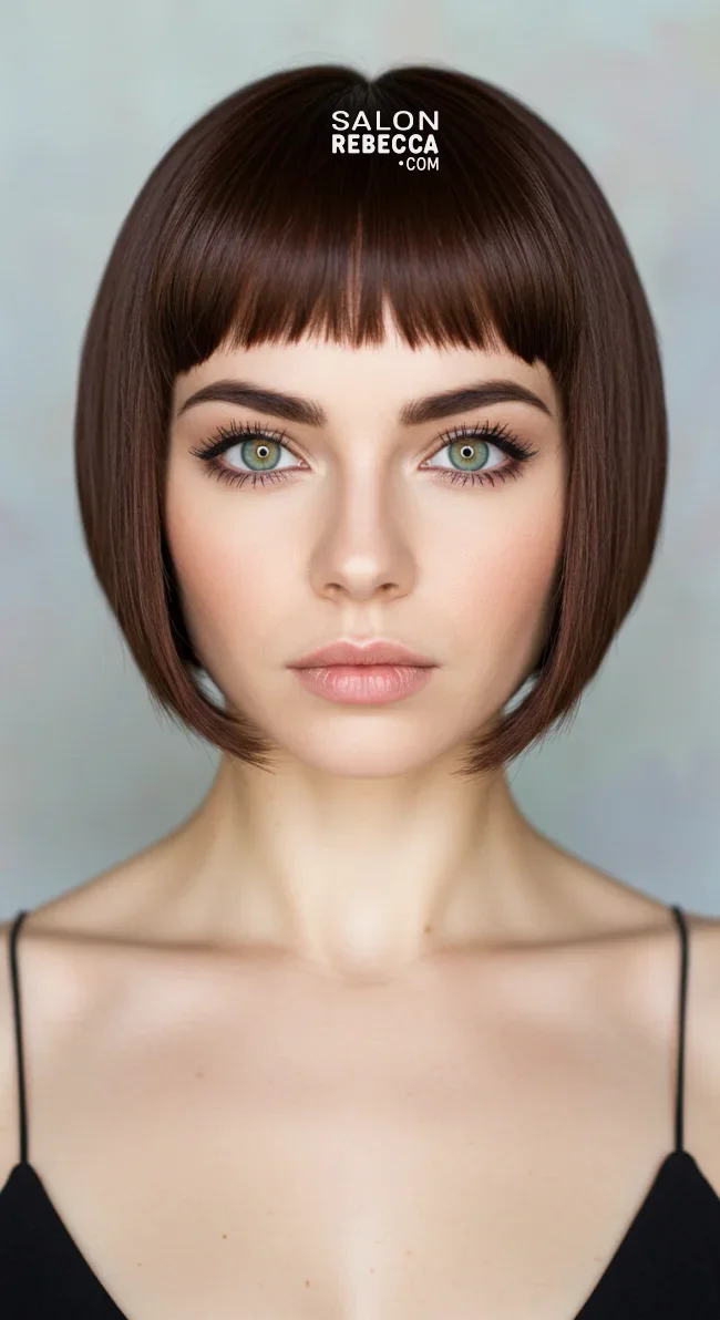 14. Short Bob with Micro Bangs | 15 Hottest Short Haircuts For Women In 2025