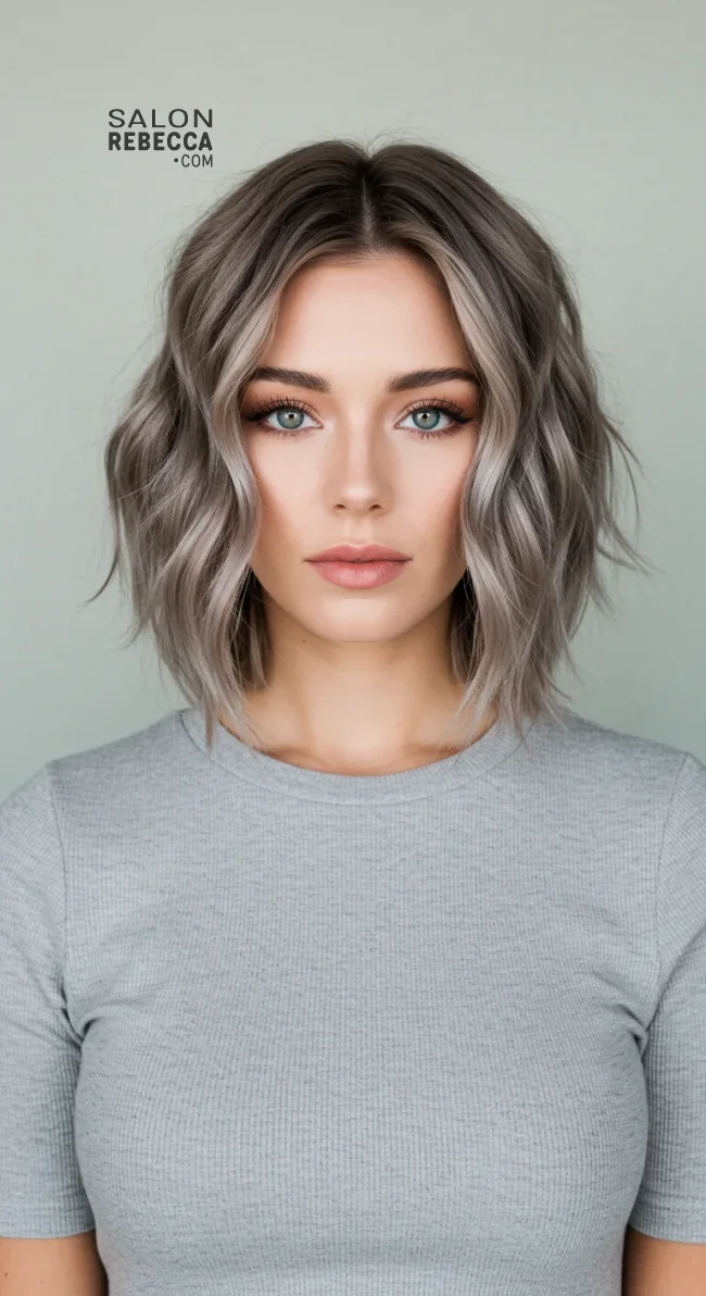 13. Wavy Short Lob | 15 Hottest Short Haircuts For Women In 2025