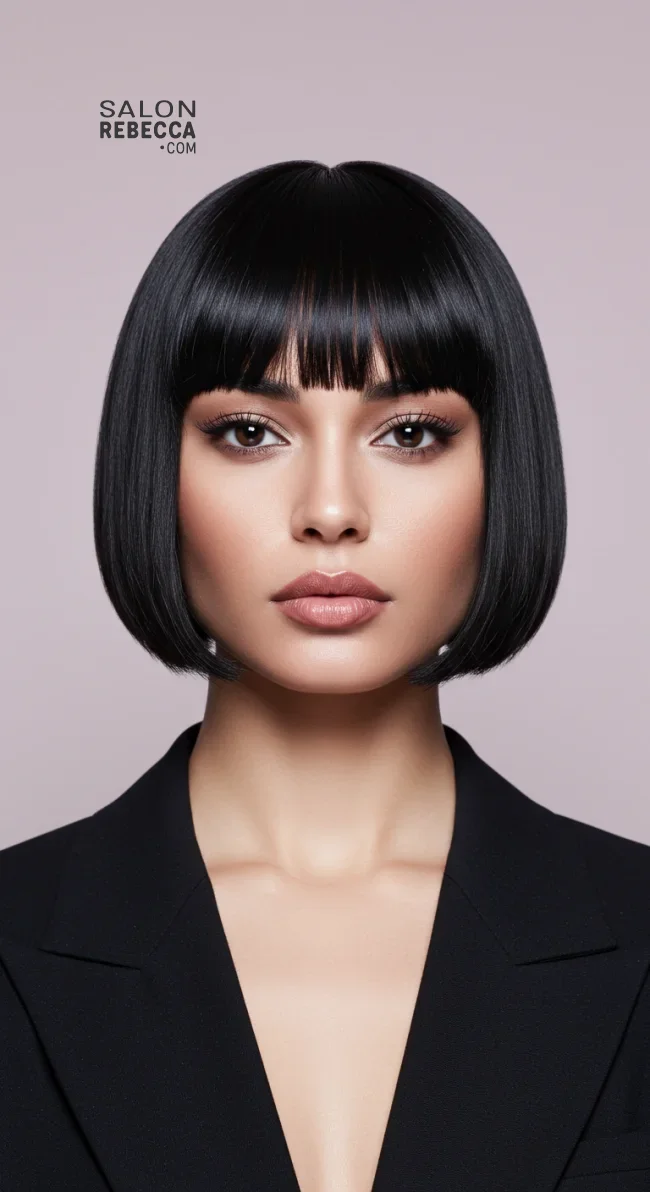 2. Blunt Bob with Bangs | 15 Hottest Short Haircuts For Women In 2025